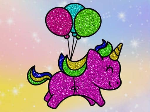 Screenshot von Coloring Book Glittered Unicorns