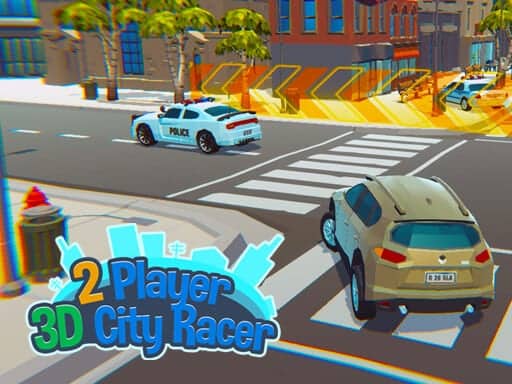 Screenshot von 2 Player 3D City Racer
