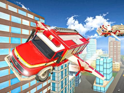 Screenshot von Flying Fire Truck Driving Sim