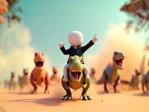 Screenshot von Stickman: Dinosaur arena