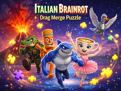 Screenshot von Italian Brainrot Drag Merge Puzzle