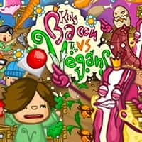 Screenshot von King Bacon VS Vegans