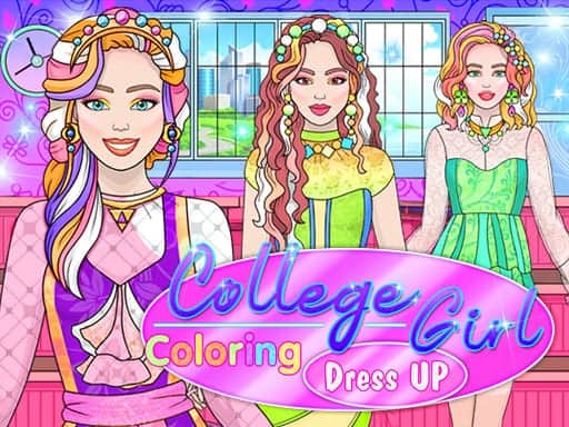 Screenshot von College Girl Coloring Dress Up