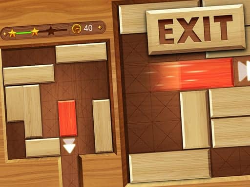 Screenshot von EXIT unblock red wood block