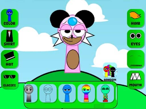 Screenshot von sprunki character maker OC