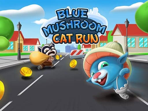 Screenshot von Blue Mushroom Cat Run