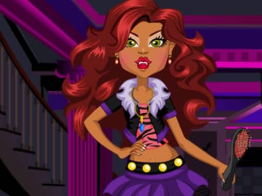 Screenshot von Clawdeen Wolf flirting Dressup